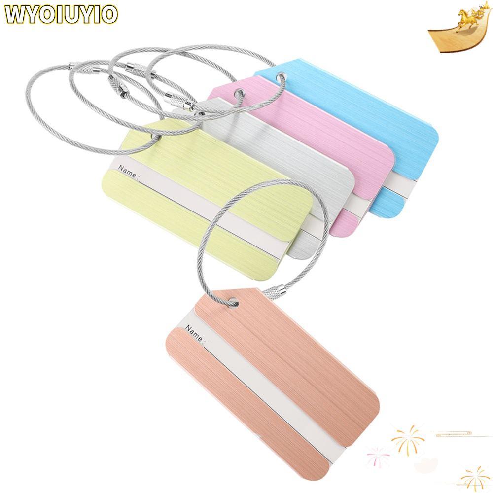 WYOIUYIO 10 ชิ้น Baggage กระเป๋าเดินทางแท็ก, สีสันแบบพกพา Baggage แท็ก, ทนทานป้องกันความเป็นส่วนตัวอ
