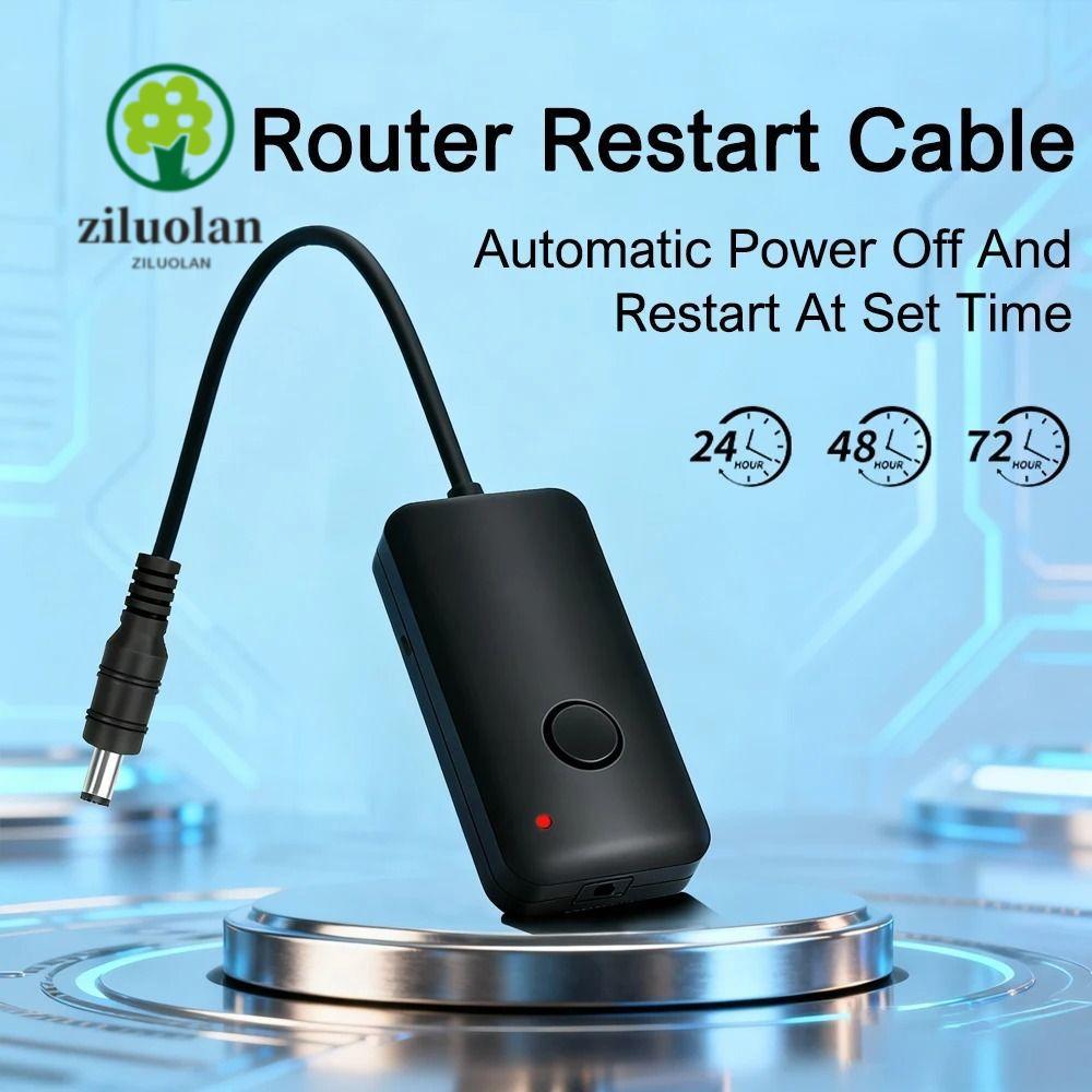 ZILUOLAN Router Rebooter, Automatic Restart 24/48///72 ชั่วโมง WiFi Timer, Plug and Play Universal A