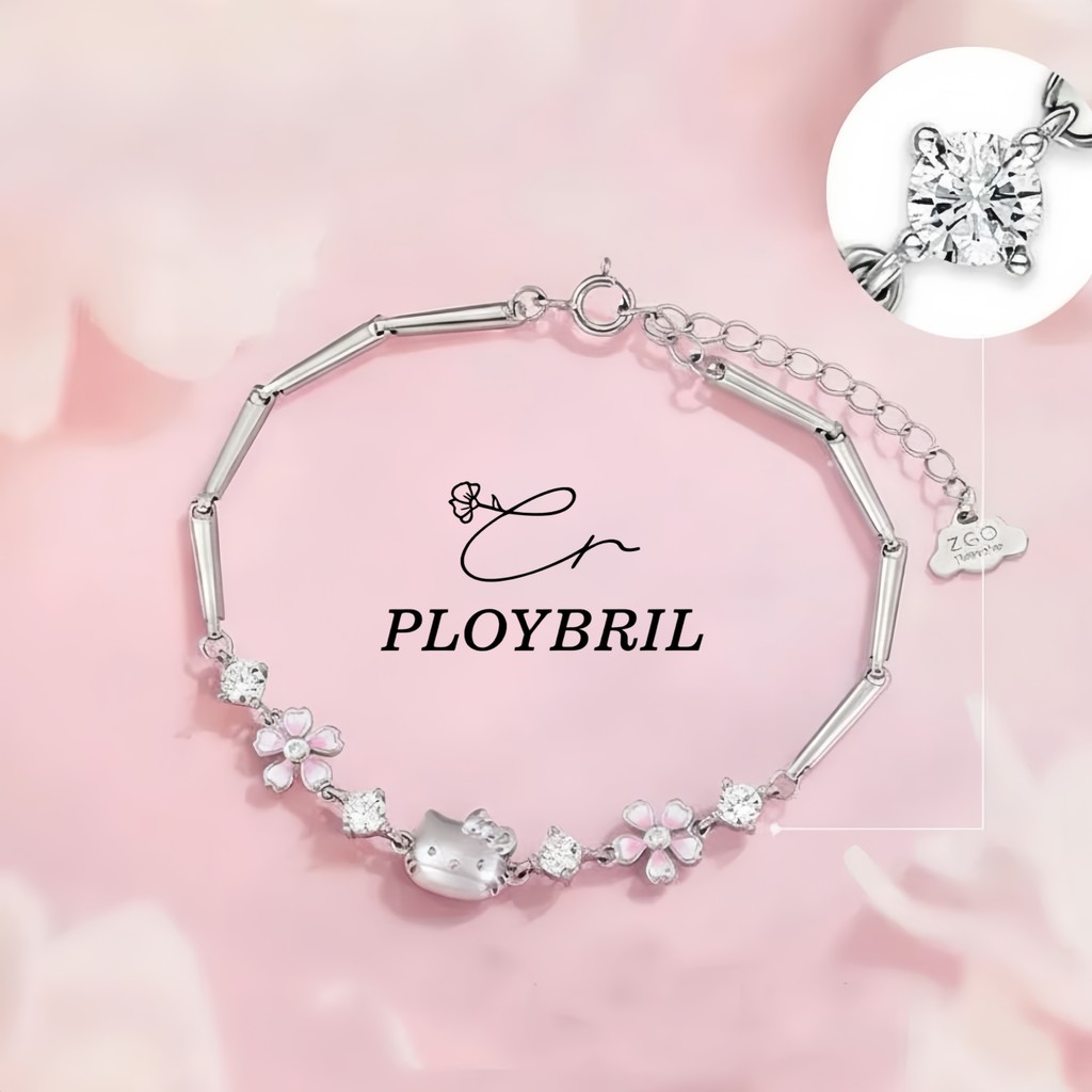 PLOYBRIL สร้อยข้อมือดอกซากุระ ดอกพีช สุดหวานและเป็นผู้หญิง เป็นของขวัญวันเกิดสุดน่ารักสำหรับเพื่อนสนิท พร้อมส่ง S034