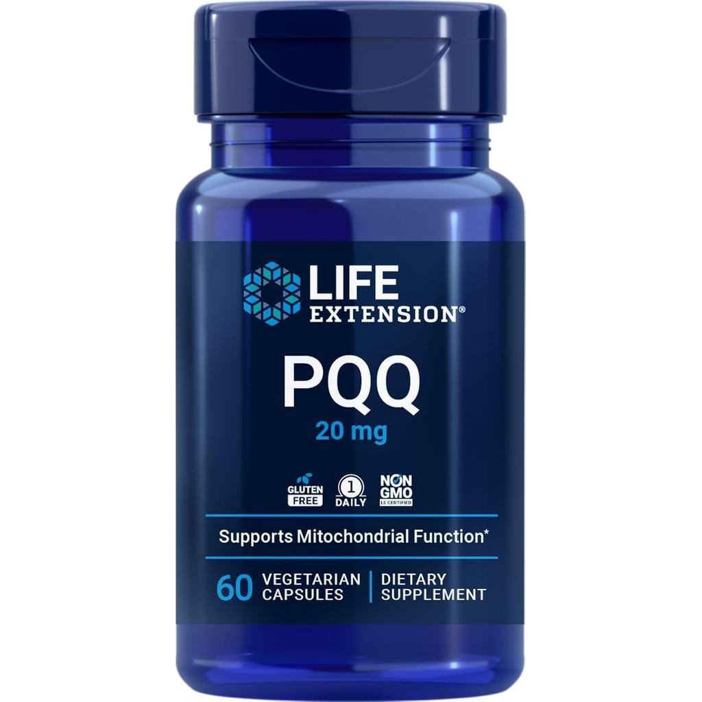 Life Extension PQQ (Pyrroloquinoline Quinone) 20 mg, 60 แคปซูลมังสวิรัติ