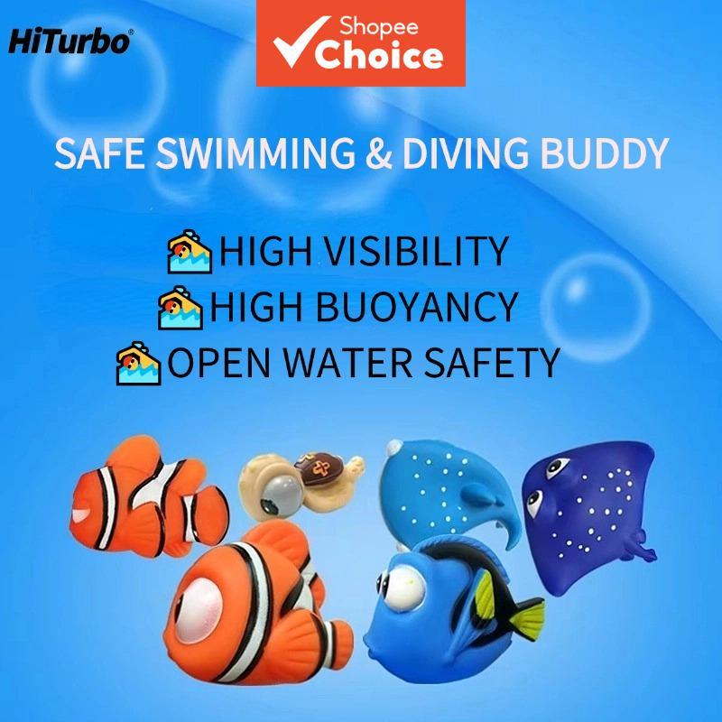 ของเล่นดําน้ํา HiTurbo ของเล่นสนอร์เกิลทําจากไวนิล รูปสัตว์ใต้ทะเล ของเล่นรูปปลา