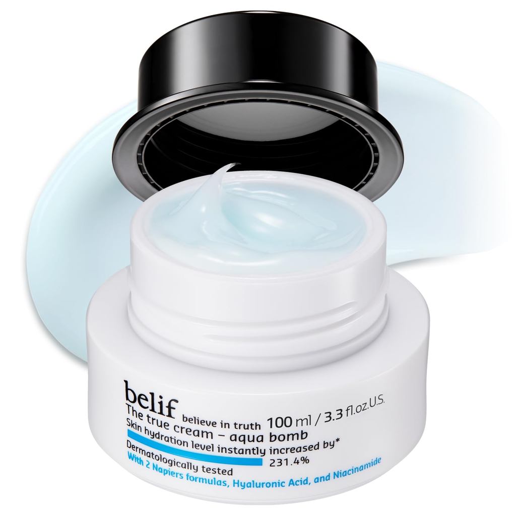 Belif Aqua Bomb – มอยเจอร์ไรเซอร์เจลเนื้อบางเบาพร้อม Niacinamide, Hyaluronic Acid & Squalane | 72H H