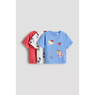 H&M(เอชแอนด์เอ็ม) ชุดเสื้อยืดเจอร์ซีย์พิมพ์ลาย 3 ชิ้น เด็กผู้หญิง 0937175_24