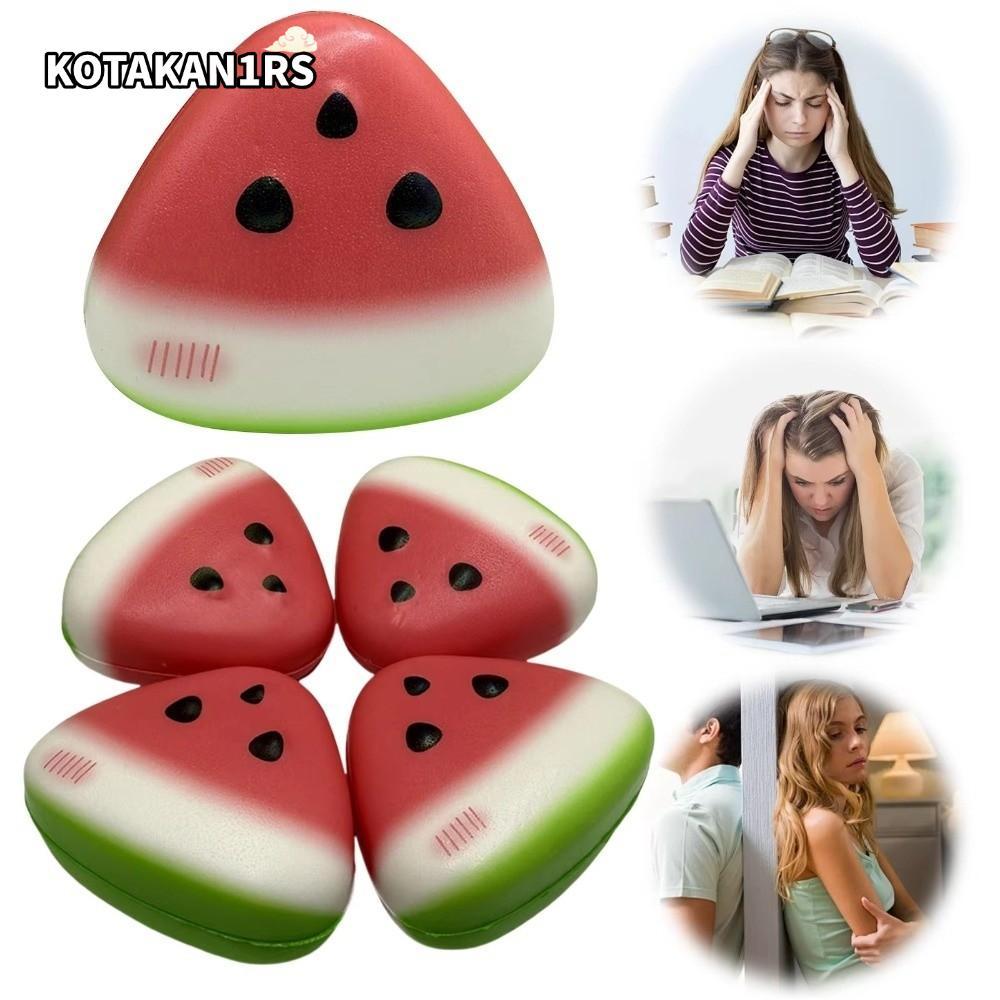 KOTAKAN1RS เครื่องคลายเครียดแตงโม​​, Slow Rebound Squishy Texture Anti-stress Squeeze,แบบพกพา Soft Ice Skin Stress Reliever ​​บรรเทาความเครียดสํานักงานและโรงเรียน​​
