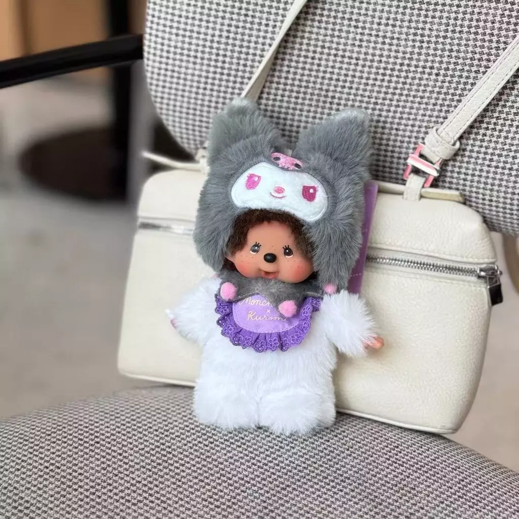 กระเป๋าเป้ตุ๊กตา Sanrio Monchhichi My Melody Kuromi 15 ซม. thumbnail 4