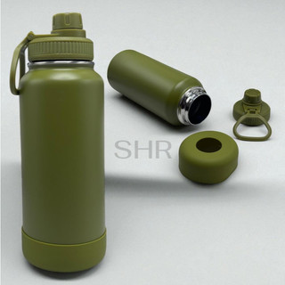 Garrafa Inox Térmica 350ML/600ML/800ML/1000ML Com Capinha Protetora De Silicone Antiderrapante