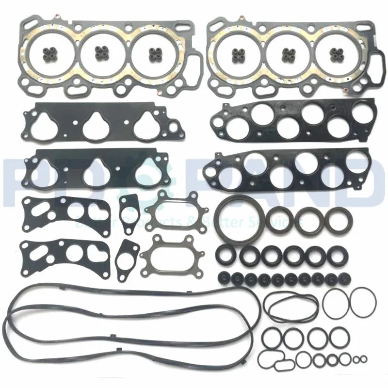 J30A4 เครื่องยนต์ปะเก็นชุด 06110-RCA-A02 06120-RCA-A02 สําหรับ Honda ACCORD Coupe CM7 VII CM6 3.0 V6