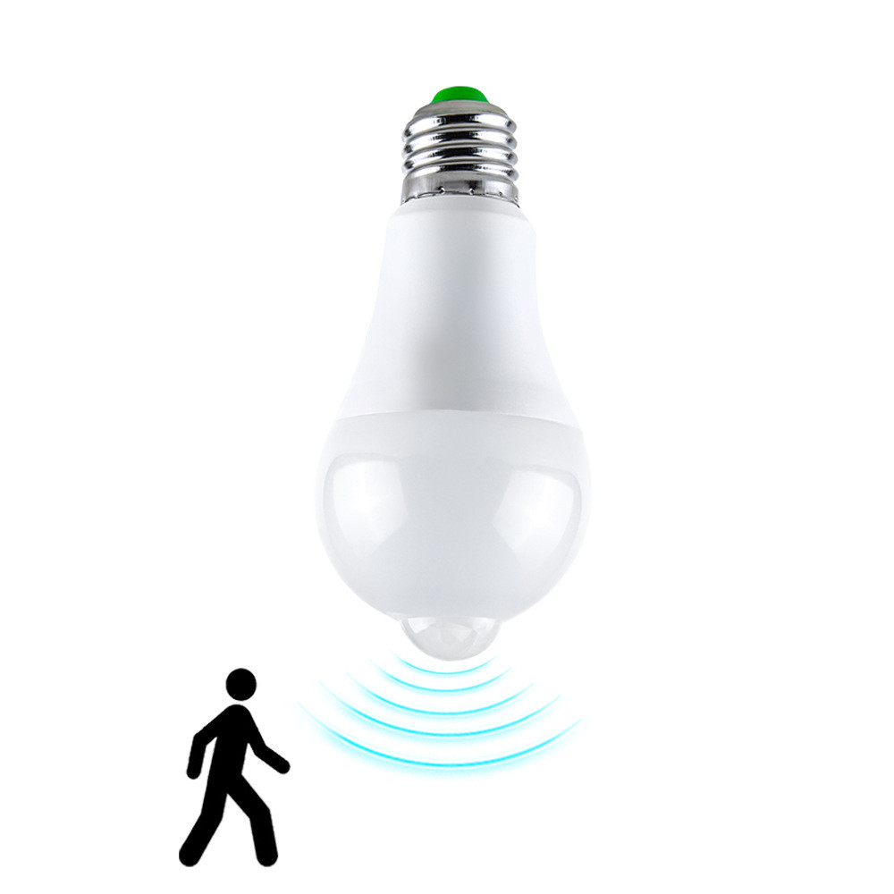 Human Body Sensor หลอดไฟ LED Sensor หลอดไฟ E27 อินฟราเรด PIR หลอดความดันกว้าง 12W1W18W2W หลอดไฟ EA6Y