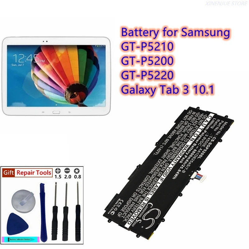 แบตเตอรี่แท็บเล็ตพีซี 3.8V/6800mAh T4500E, AA1D625aS/7-B สําหรับ Samsung Galaxy Tab 3 10.1,GT-P5200,