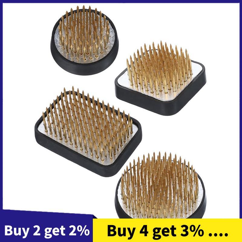 4 ชิ้นญี่ปุ่น Kenzan ชุดสําหรับการจัดดอกไม้,2.4in รอบ,1.6in Square,2.1in X 1.4in สี่เหลี่ยมผืนผ้าและ