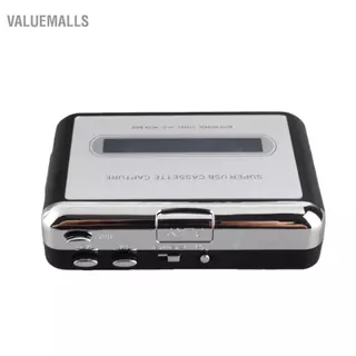 Valuemalls USB Cassette Converter เทปเป็น MP3 คุณภาพเสียงไฮไฟเครื่องเล่นเพลงพกพาพร้อมหูฟัง