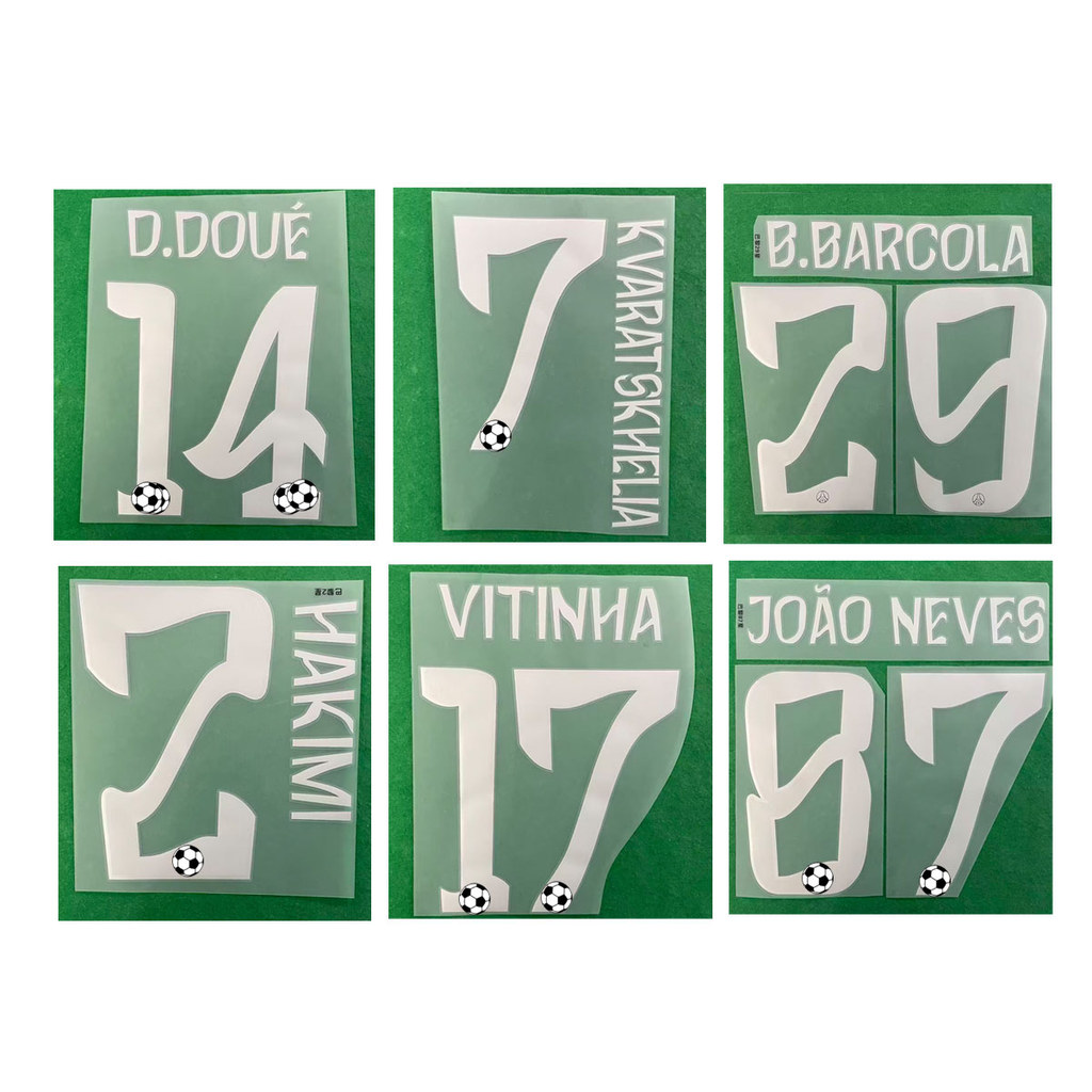 2026 UCL League Nameset 7 KVARATSKHELIA 17 Vitinha 2 Hakimi 10 O.Demble 14 D.Doue 87 Joao Neves 29 B