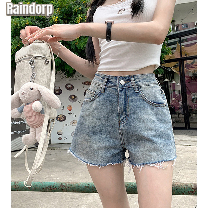 กางเกงยีนส์ขาสั้นเอวสูงทรงเอไลน์ขาบานสำหรับผู้หญิง ทรงขาตรง สวมใส่สบาย เหมาะสำหรับฤดูร้อน ใส่ได้หลายโอกาสในลุคลำลอง
