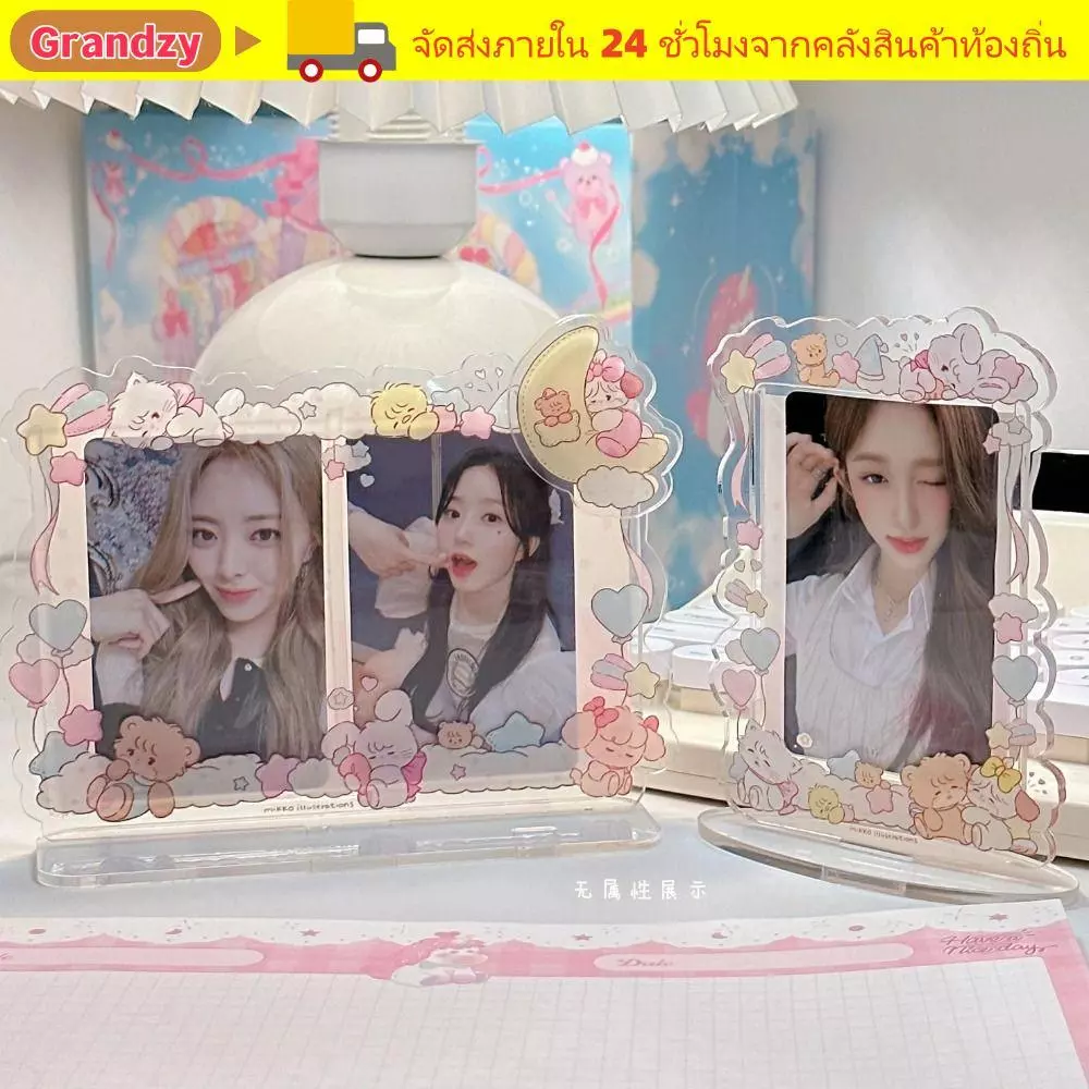 กรอบโฟโต้การ์ดแกรนด์ซี่, ขาตั้งจอแสดงผลการ์ดแมวอะคริลิค, งานฝีมือตกแต่งการออกแบบปลอกการ์ดโปร่งใสสําหรับแฟนๆ