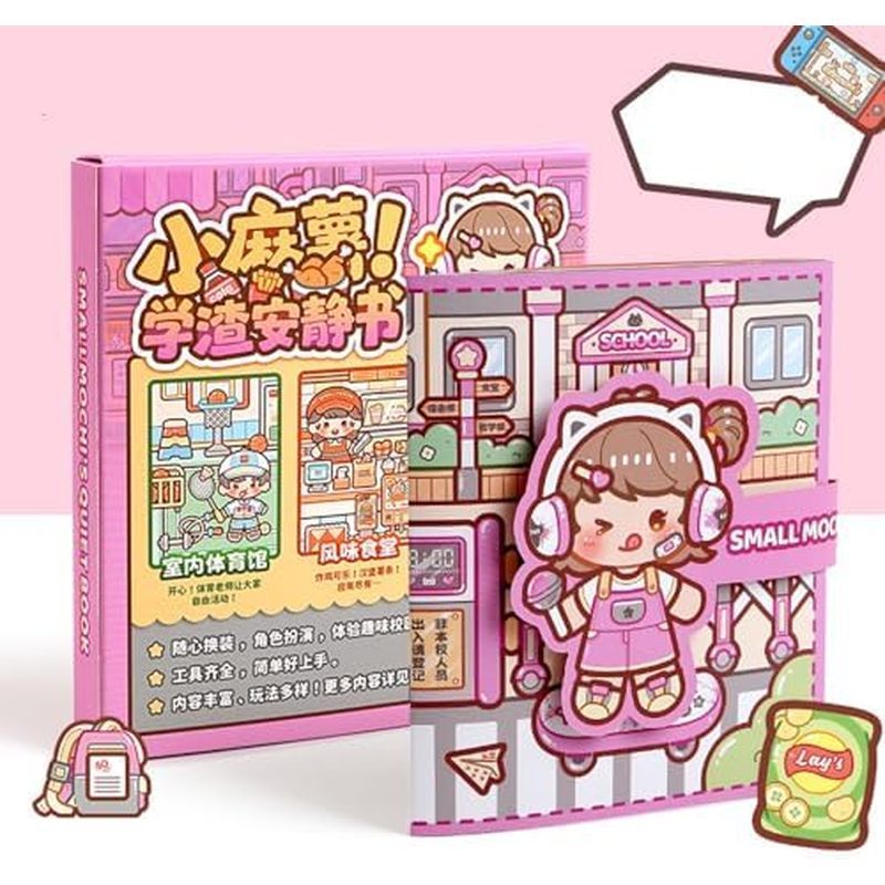 Alideco สติกเกอร์ Quiet Book S Mochi Collage เค้าโครง Scrapbooking Junk Journal งานฝีมือ Embelishmen