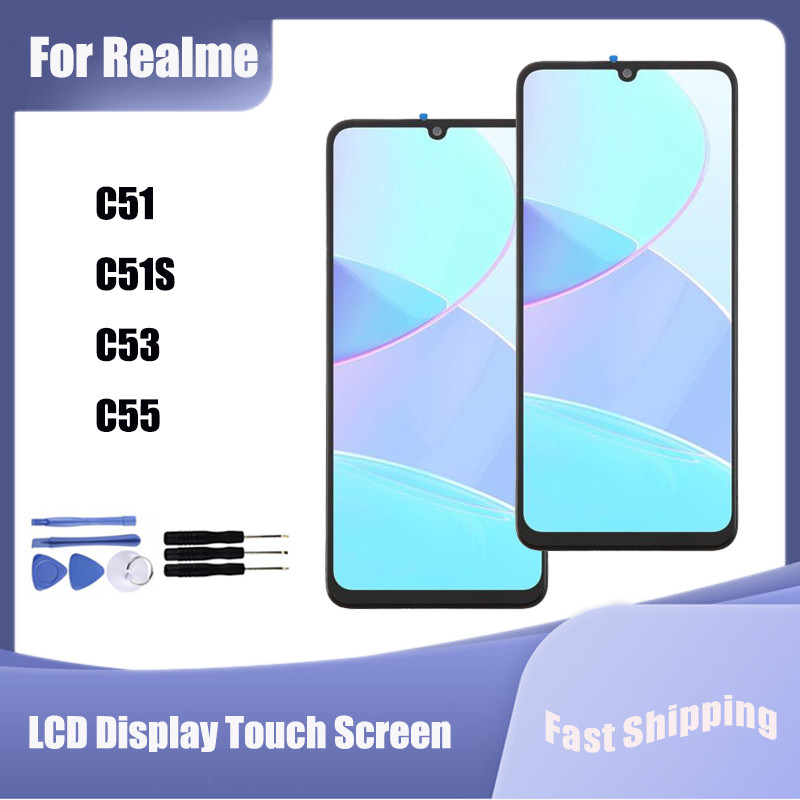 สําหรับRealme C51 C51S C53 C55 จอแสดงผลLCD Touch Screen Digitizer Assemblyอะไหล่