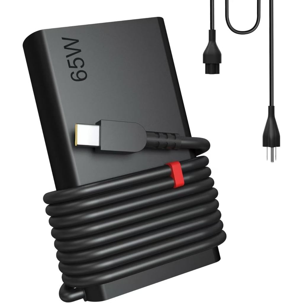 65W USB C แล็ปท็อปชาร์จใช้งานร่วมกับ Lenovo Thinkpad/Yoga/Chromebook คอมพิวเตอร์ - X1 T480s T490s T5