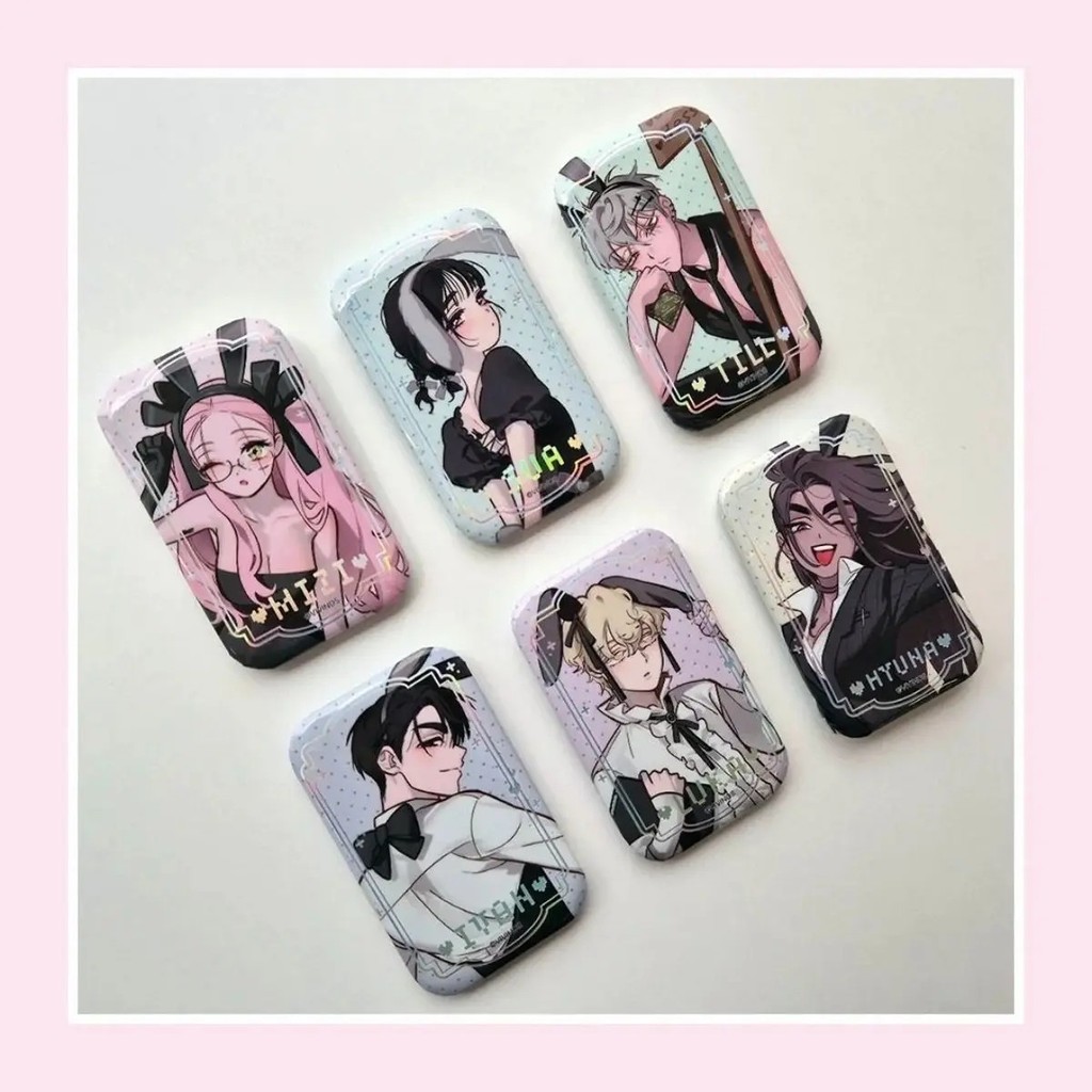 Alien Stage Badge กระเป๋าเป้อนิเมะ pin Alien Stage series ตัวละครร้านกาแฟ Ivan Till Mizi Suae Luka H