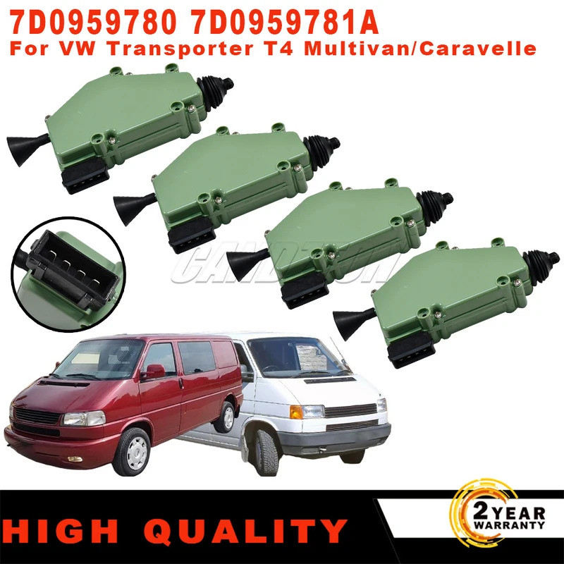 1 ชิ้นใหม่เซ็นทรัลล็อคมอเตอร์Actuators 4Pins 7D0959780 7D0959781A สําหรับ VW Transporter T4 Multivan