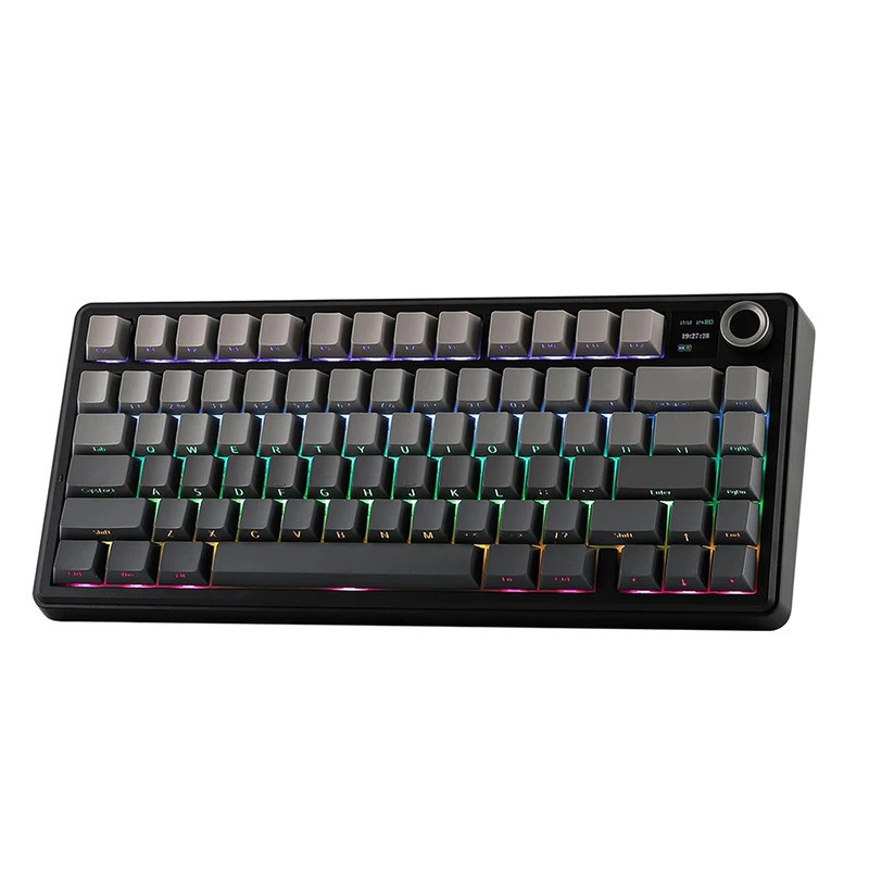 Aula F75 MAX คีย์บอร์ดไร้สายพร้อมหน้าจอ TFT และปะเก็นลูกบิด RGB Backlight คีย์บอร์ดเกมในเค้าโครง 75%