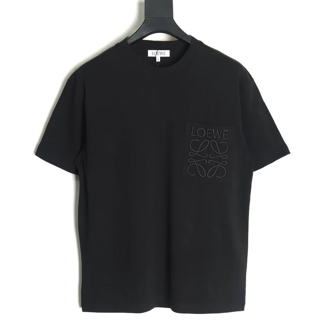 Loewe Loewe Pocket Logo เสื้อยืดแขนสั้นปักลาย