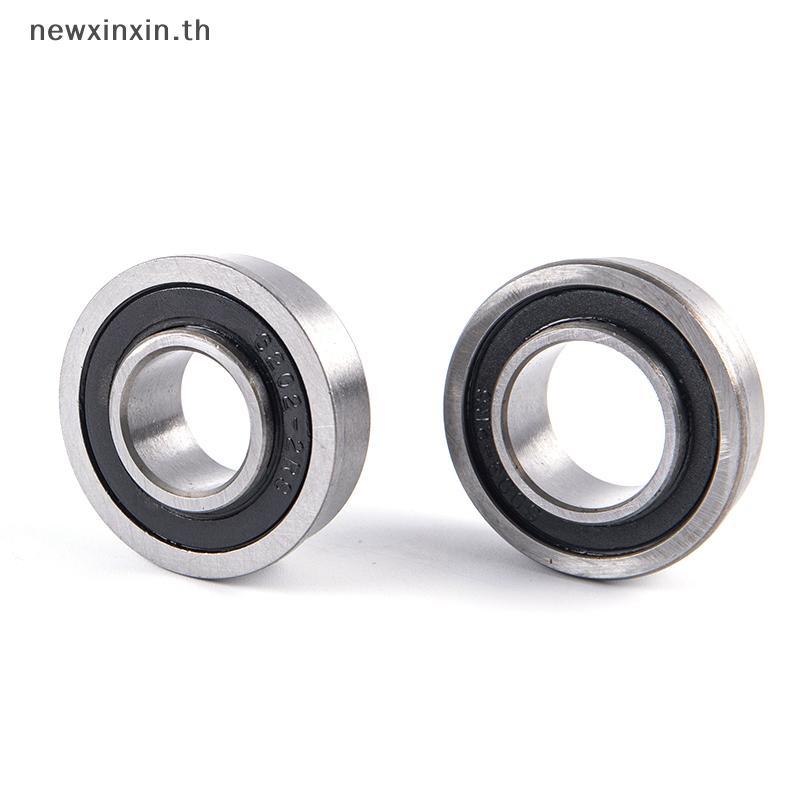 ^N^ F6202-2RS Flange ABEC-1 Deep Groove Garden Trolley Ball Seal Wheelb Bearing {T}