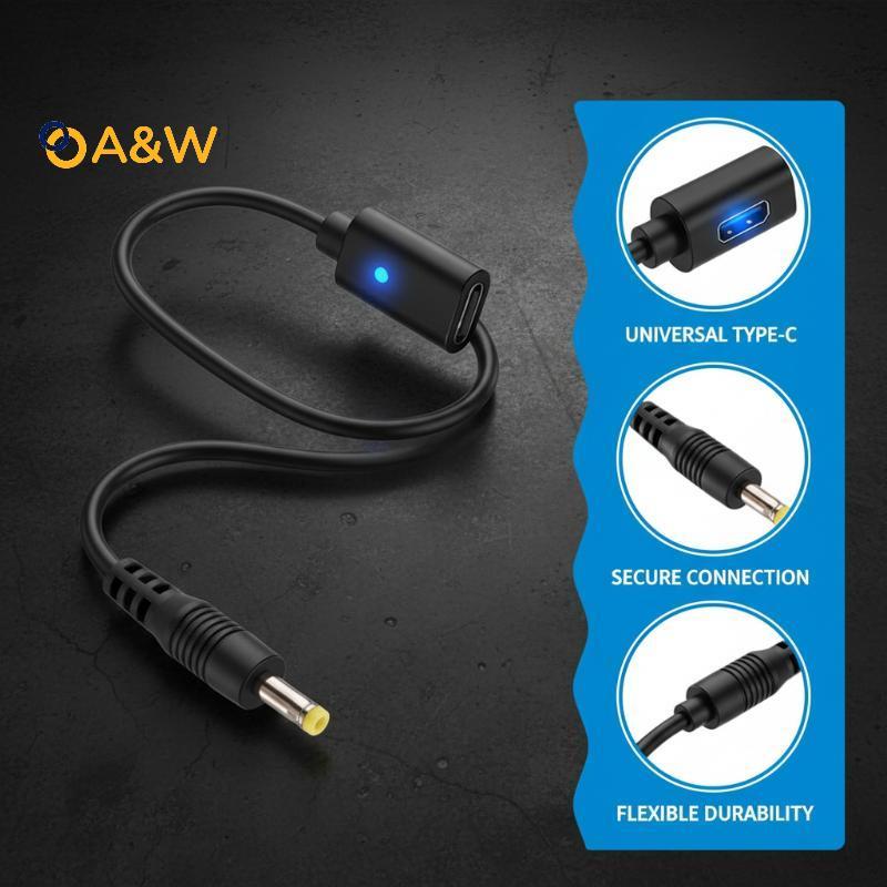 A & W 1/5 ชิ้นประเภท C LED แปลงสาย USB C สําหรับ PSP1000 2000 3000 Controller ชาร์จอะแดปเตอร์เกมคอนโ