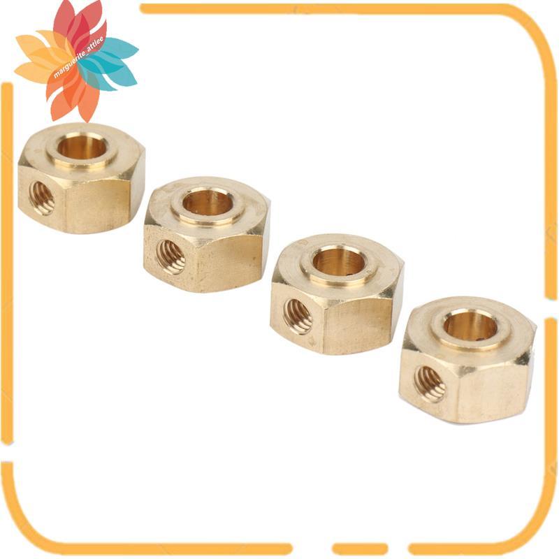 4PCS ทองเหลือง 12 มม.Hex ล้อ Hub อะแดปเตอร์สําหรับ YK4102 YK4103 YK4082 YK6101 YiKong RC Crawler รถอ