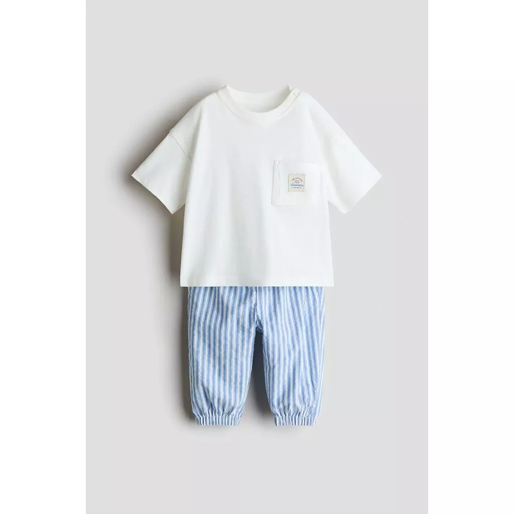 H&M(เอชแอนด์เอ็ม) เซตผ้าลินินผสม 2 ชิ้น เด็กทารก 1282999_1