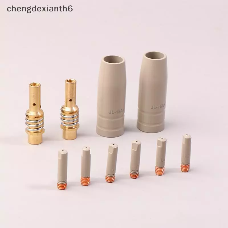 [chengdexianth] 9 ชิ้น 0.8/1.0/1.2 มิลลิเมตร MIG ไฟฉายหัวฉีดแก๊ส 15AK ไฟฉายเชื่อมหัวฉีดป้องกัน [TH]
