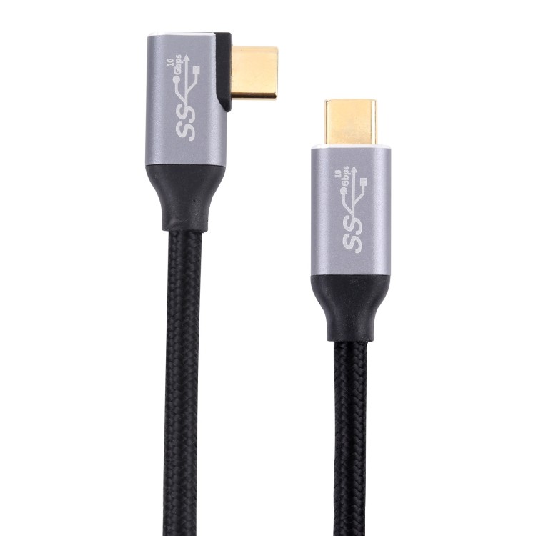 พร้อมส่ง USB-C / Type-C Male to USB-C / Type-C Elbow Transmission Data Cable ความยาวสาย:0.5m