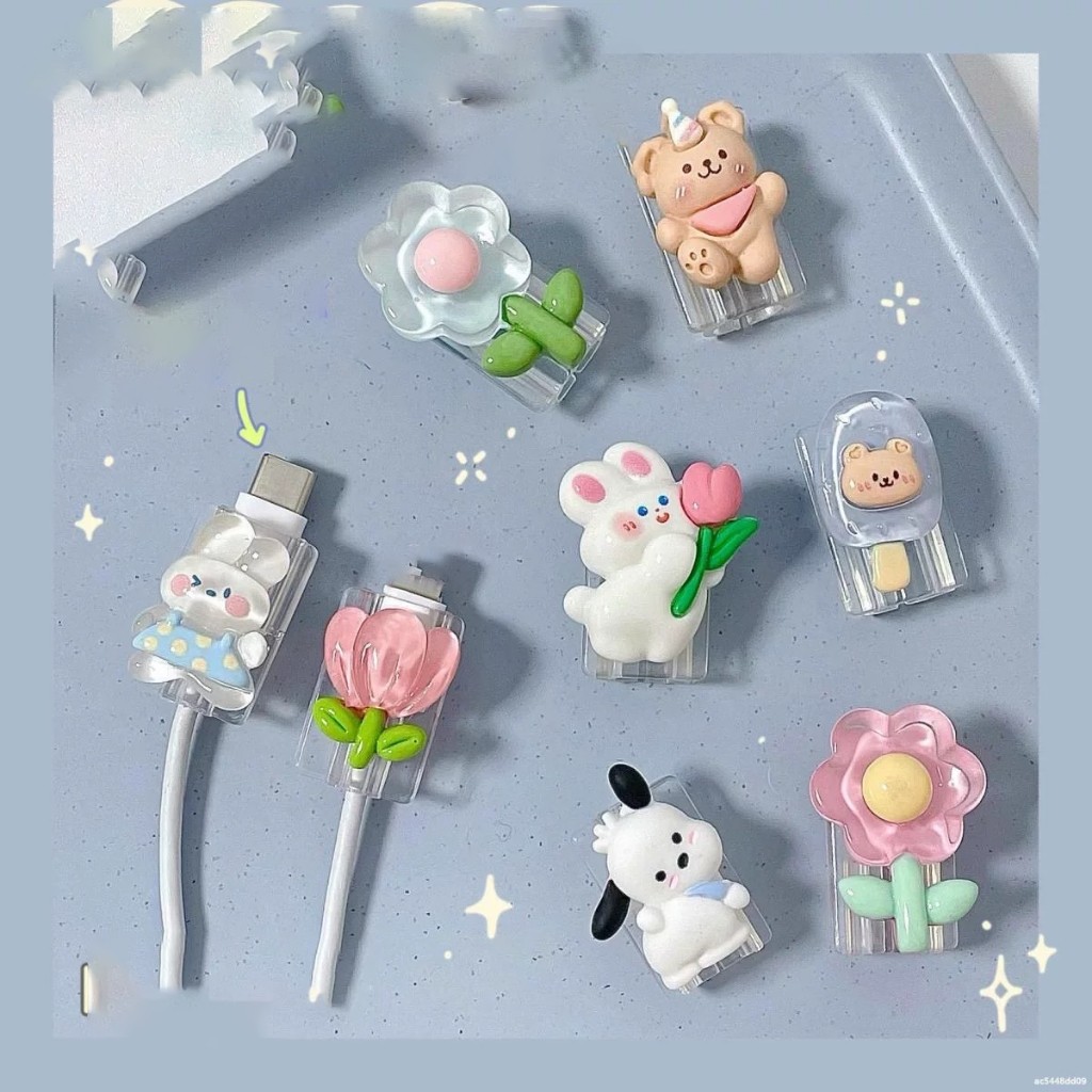 【ส่งจากไทย มาใหม่】Cable Bite ที่กันสายหัก ลายการ์ตูน cable protector สำหรับ สายชาร์จ iP/Type-C