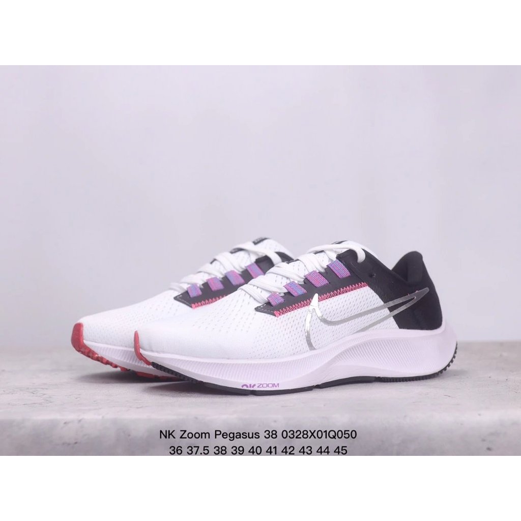 รองเท้าวิ่ง NK Zoom Pegasus 38.Generation CW7358-101 แบบUltra-Light Mesh ออกแบบมาเพื่อความสบายในการส