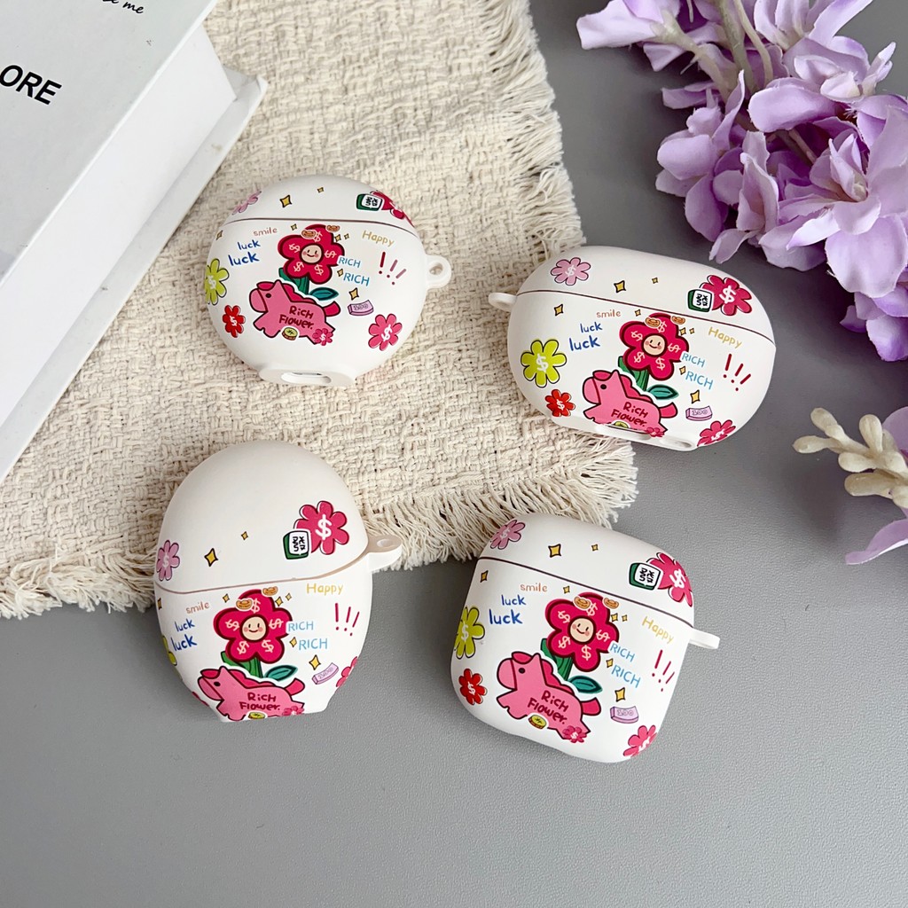 เหมาะสําหรับ Huawei FreeBuds SE 4/SE 3/SE 2/Clip 2/5i/6i/7i/Pro 5 4 3 2 ANC เคส Case หูฟังป้องกันกรณี Creative sunflower รูปแบบ