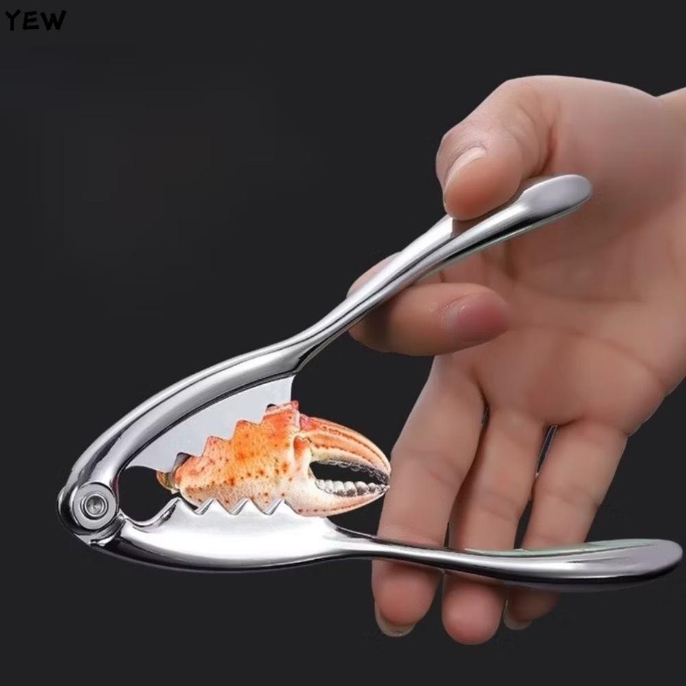 YEW Shell Cracker, Easy Shell Removal Crab Peel Crab Eating Tool, สแตนเลส Lobster Clamp Nut Cracker 