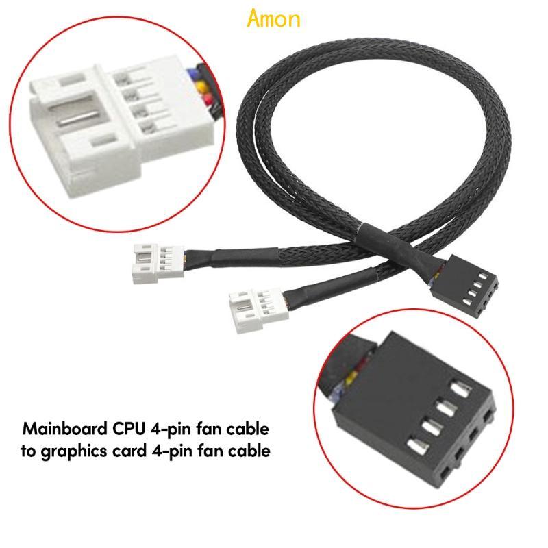 Amon 1 2Ways 4 Pin PWM Splitter 4Pin PWM Female To 4Pin PWM Adapter Cable for PC