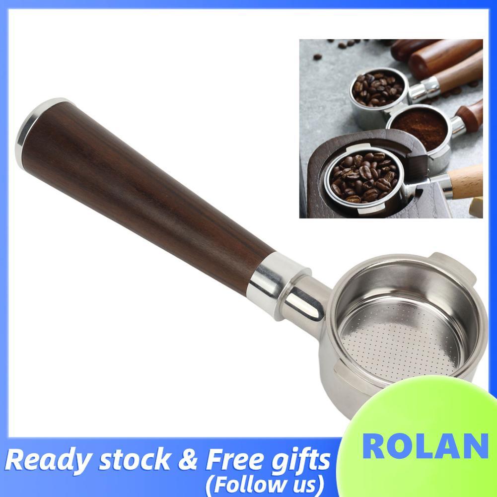 Rolan 51 มม.Bottomless Portafilter 2 หูสแตนเลสไม้ Handle CLEAR View Coffee Maker เครื่องมือ