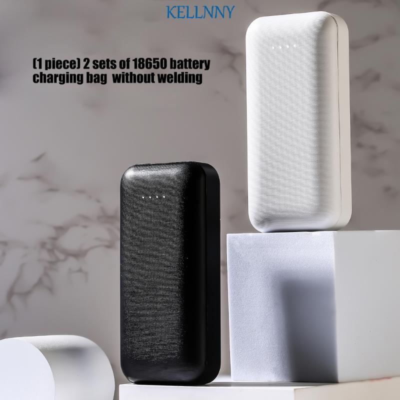 Kellnny 18650 กล่องใส่สําหรับ 2x18650 Powerbank DIY กรณีเปลือกพลาสติกที่ทนทาน