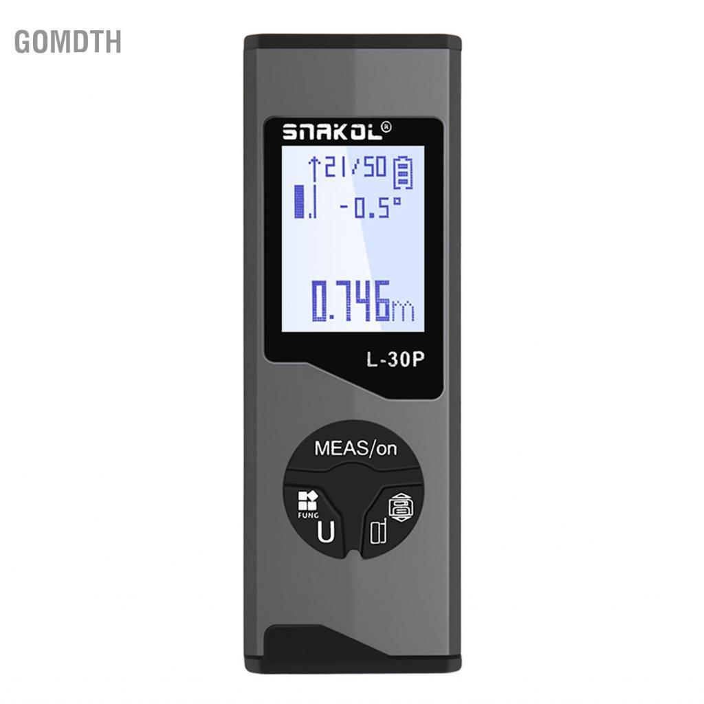 Gomdth Gomdth เครื่องวัดระยะเลเซอร์ขนาดเล็กเครื่องวัดระยะดิจิตอล 98.43ft และฟังก์ชั่นระดับอิเล็กทรอน