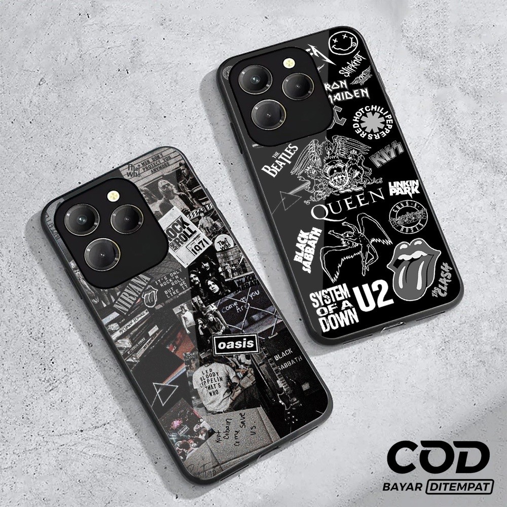 Softcase Glass Infinix Hot 40 Infinix Hot 40i Infinix Hot 40 Pro ล่าสุด [Band M36] เคสเคลือบเงา Infi