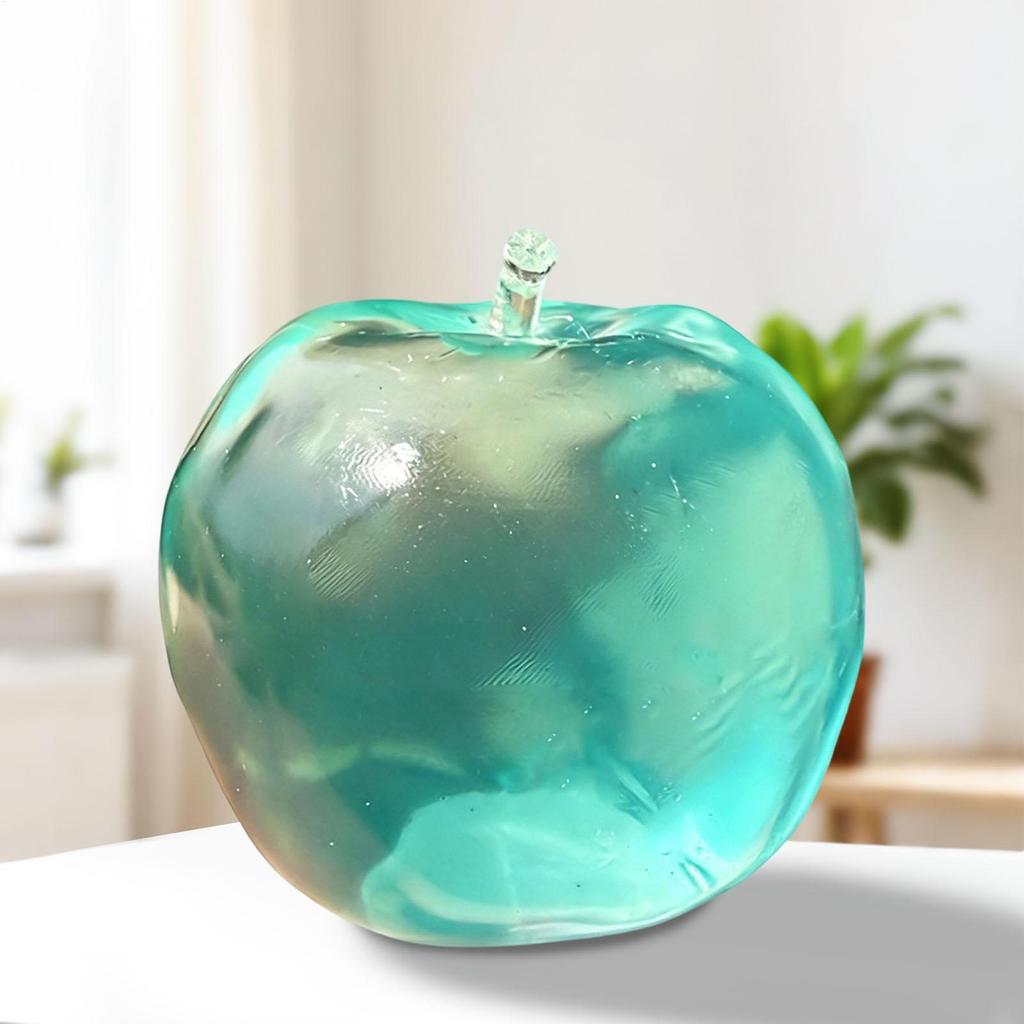Apple Stress Ball Slow Rising Clear Apple Squeeze Fidget ของเล่นอาหารจําลองลูกบอลความเครียดสําหรับเด