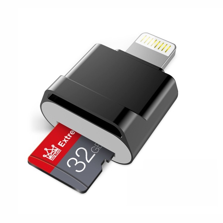 ป้อนกลับที่ดี MicroDrive 8pin เป็น TF Card Adapter Mini iPhone และ iPad TF Card Reader