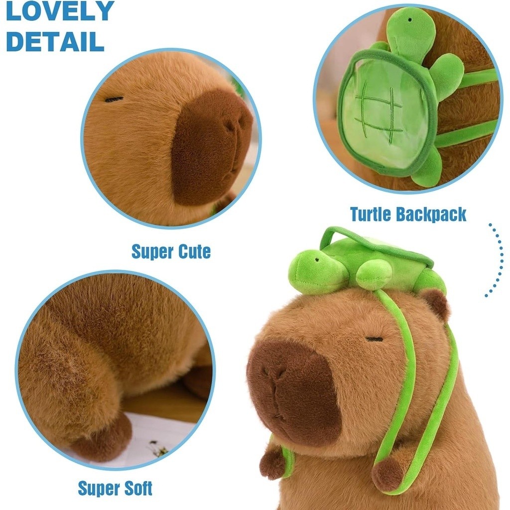 พร้อมส่งหมอนตุ๊กตาเต่าคาปิบาราน่ารัก capybara รูปที่ 6