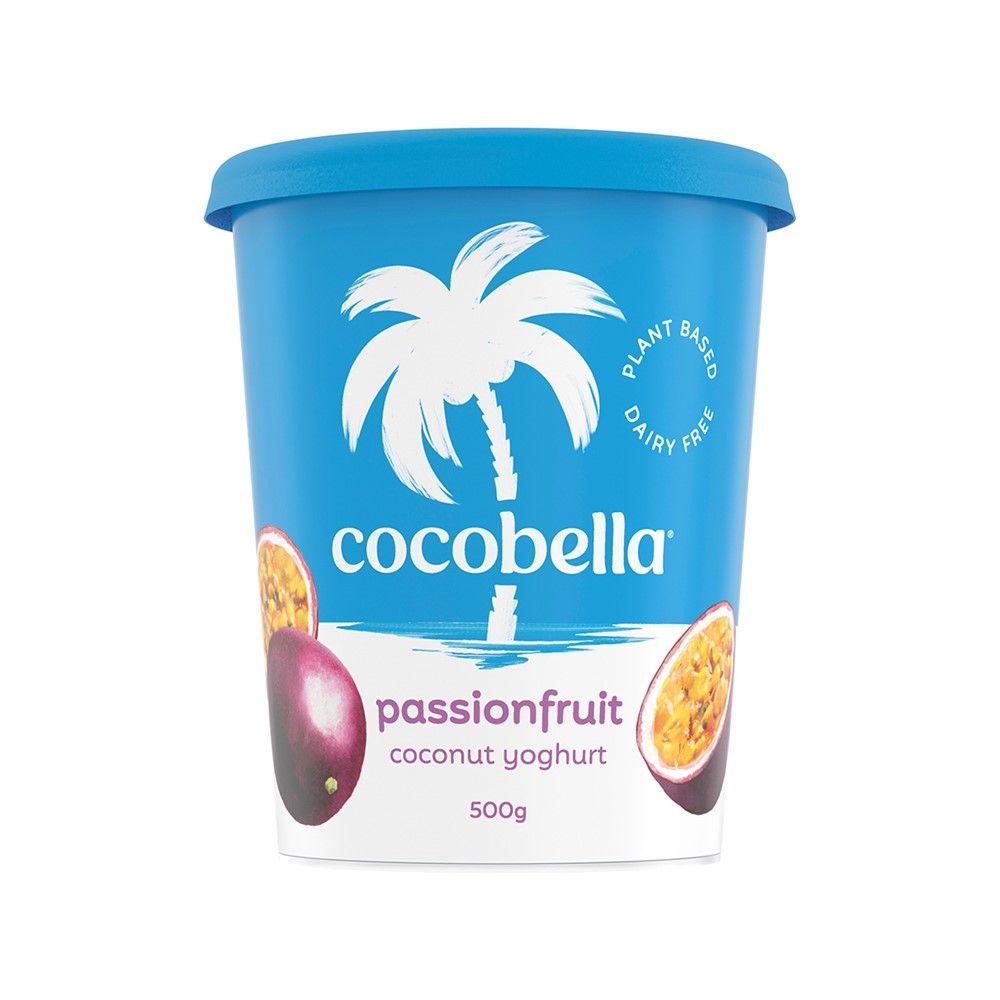 [สินค้าส่งด่วน] โคโคเบลล่า โยเกิร์ตน้ำนมมะพร้าว รสแพชชั่นฟรุ๊ต 500 กรัม COCOBELLA COCONUT YOGURT PAS