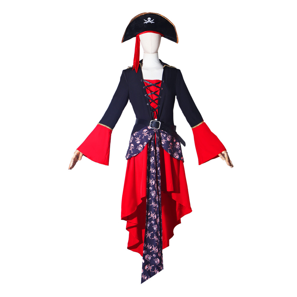 Halloween costume female pirate costume foreign trade export game cosplay retro European and America