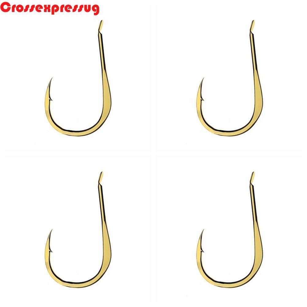 VORTEX 20 ชิ้น/แพ็ค Barbed Hook, Single Sharp Golden Fishing Hooks, Fishing Accessorie Flat Golden P