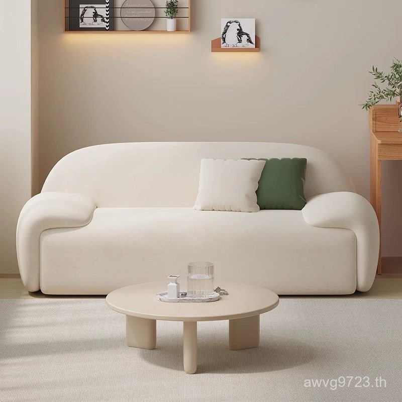 Style Nordic Small Apartment Cream ห้องนั่งเล่นร้านเสื้อผ้า B & Apartment โซฟาห้องนอนคู่โซฟาผ้าเช่า 