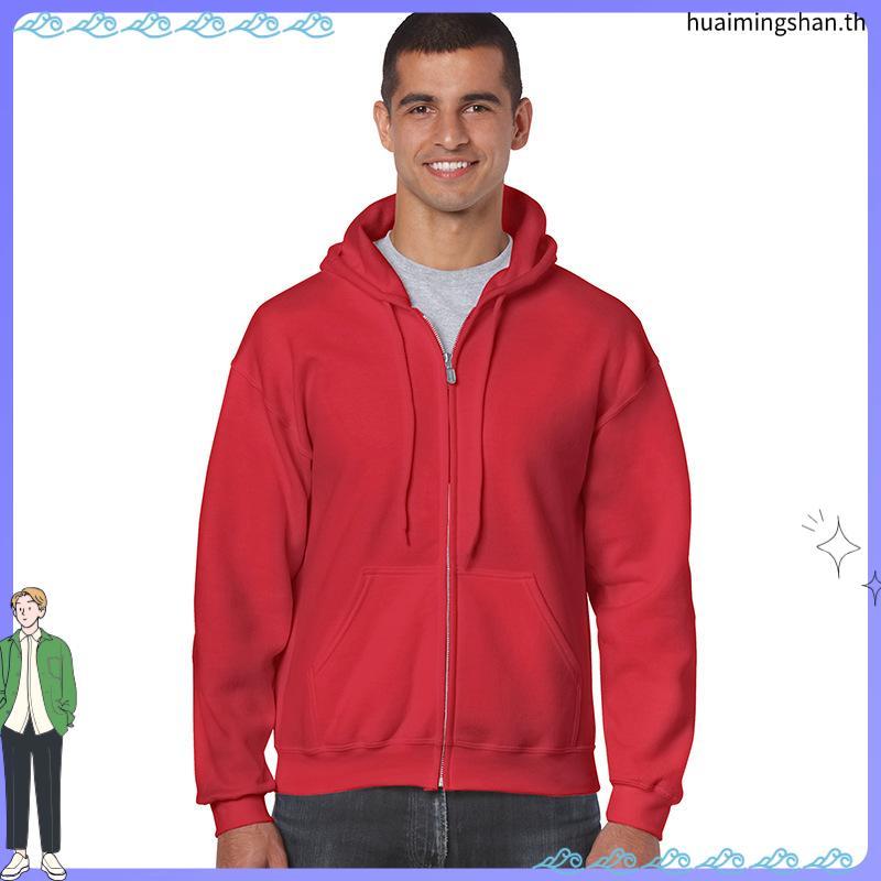 [US Size] GILDAN® ซุปเปอร์ เฮฟวี่เบลนด์ ฮู้ดแบบซิป - ดำ 36C