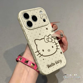 เคสโทรศัพท์คิตตี้หัวโตลายดาวและจุด ลายแมวเส้นขอบ สำหรับ VIVO Y04 Y21 Y27 Y03 Y29 Y16 Y22 Y17S Y15S Y17 Y02 Y19S Y91C Y28