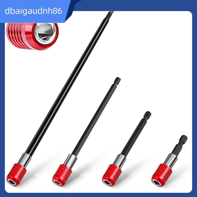 READY STOCKDrilling Bit Extension 2/4/6/12 นิ้ว, Magnetic Bit Holder 4 ชิ้น, เจาะ EXTENSION Bit Hold